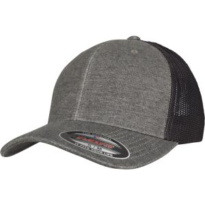 Flexfit®MRetroTruckerMelangeCap Khaki/Černá síťovina, S/ML/XL