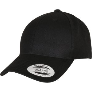 YP Classics® Premium Curved Visor Snapback Cap Black One Size