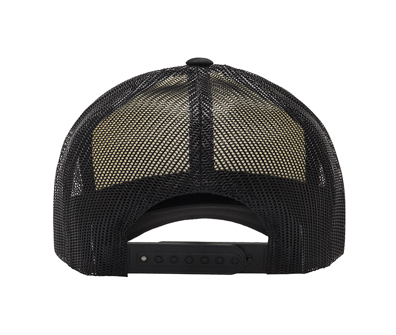 YP Classics ® Curved Visor Foam Trucker Cap - White Front - Black / White / Black