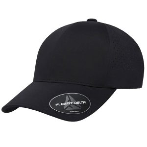 180 DELTA® SNAPBACK S PERFORACÍ Černá